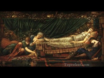 La Bella Durmiente Prerrafaelita Sir Edward Burne Jones Pinturas al óleo